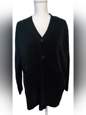 Eileen Fisher Black Boyfriend Cardigan